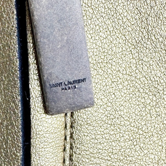 NWT Saint Laurent West 45 Gold Ankle Boots size 37.5 - Picture 6 of 10